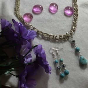 Hand made necklace and earrings